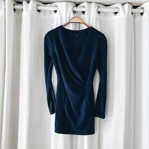 Lulu’s Navy Blue Long Sleeve Dress